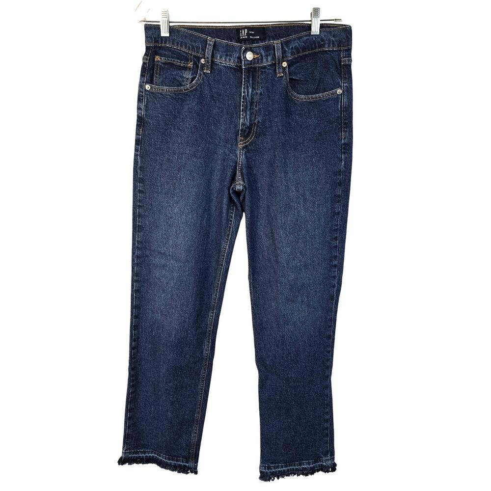 Gap Jeans Women's 8/29R 90s Loose Dark Wash Released Hem Preppy Casual Classic